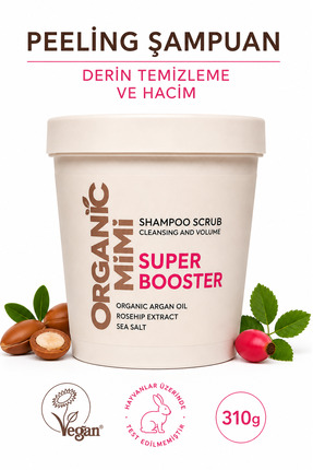 ORGANİC MİMİ Peeling Şampuan Argan & Deniz Tuzu 310 g | Saç Peeling ve Arındı...