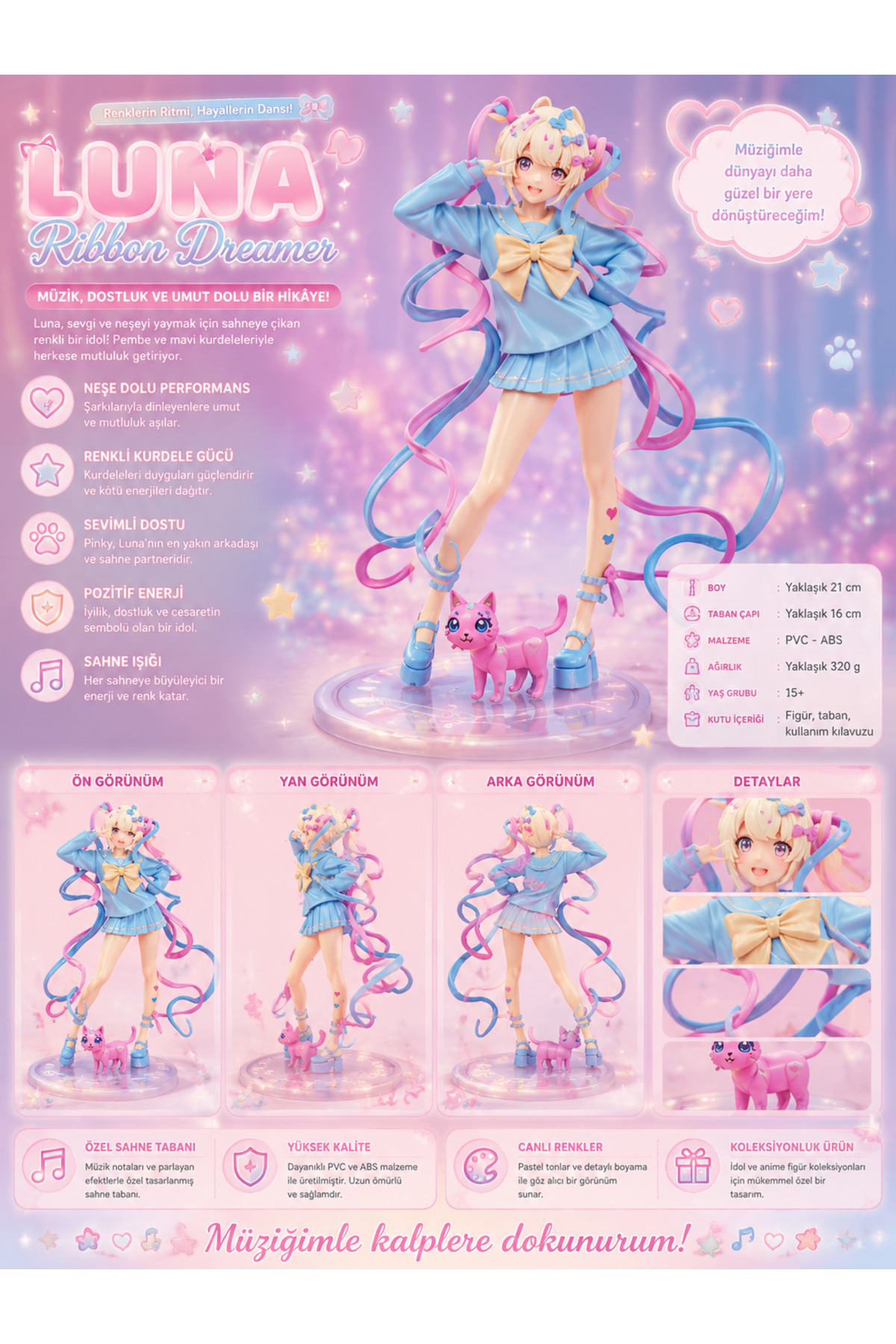 Zigver ANİME 17cm PVC koleksiyon modeli Needy kız Anime figürü Pop