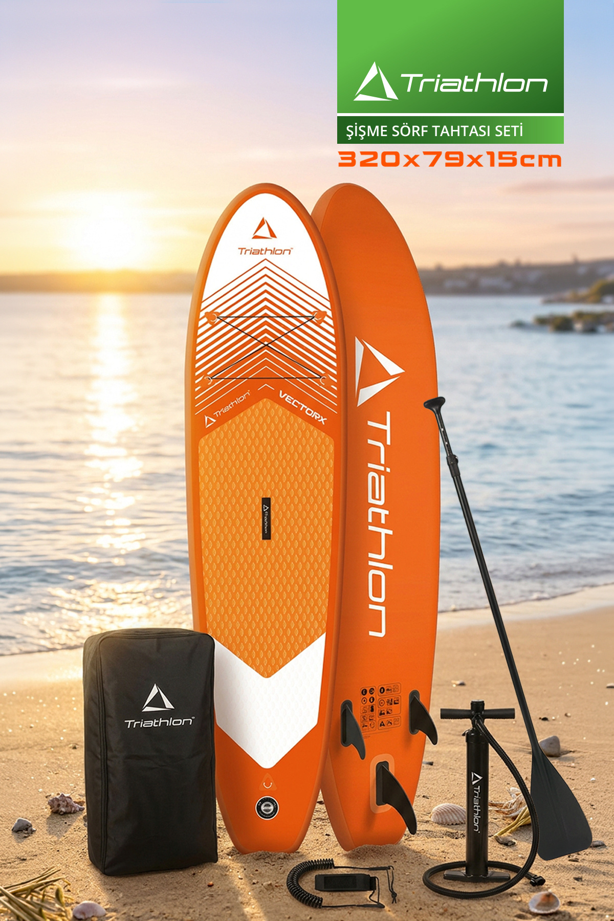Triathlon T-248 10'6” Şişme Paddle Board Seti - 320×79×15 cm