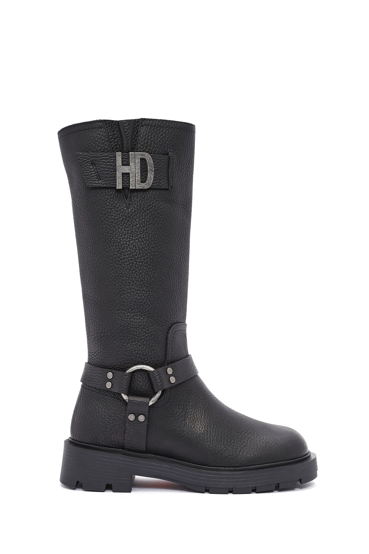 Women's Black Myerson Leather Boots 026Z100068