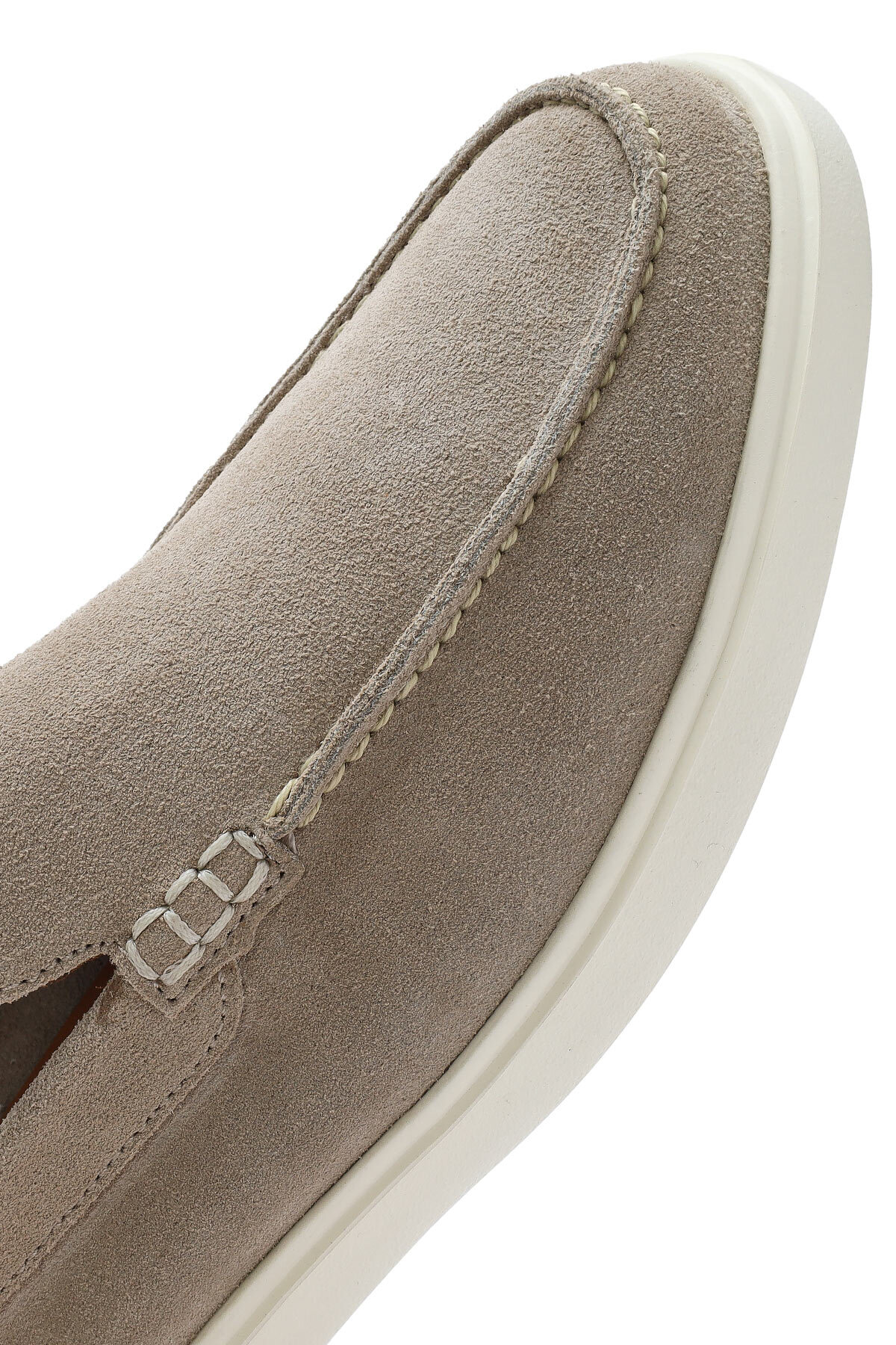 Derimod Erkek Bej Süet Deri Casual Loafer 26SFD707610 görsel 8