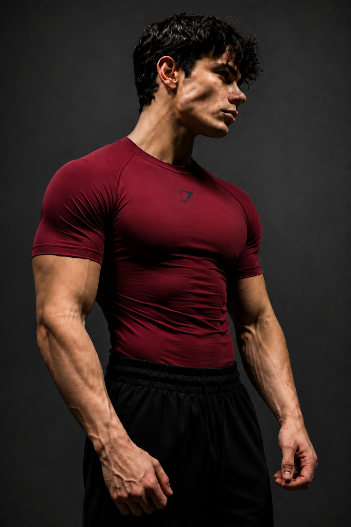 Shark+ Premium Compression Gym T-Shirt - Ultra Stretch, Slim Fit T-Shirt