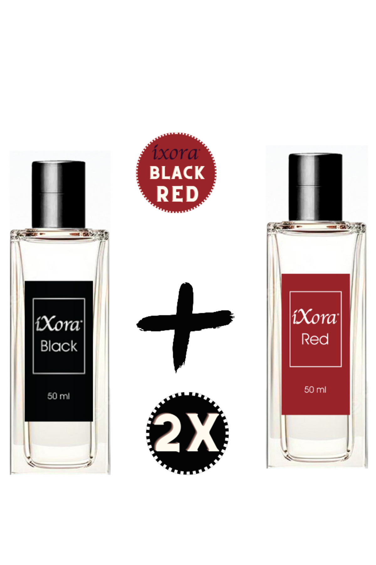 ست هدیه عطر مردانه مشکی و زنانه قرمز EDP، ۲ عدد ۵۰ میلی‌لیتر — BlackRed2li — تصویر 3 از 7
