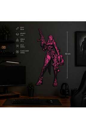 Erz3Design Valorant Reyna 50 cm Duvar Dekoru | Gamer Oda Süsü | 3D Baskı Oyun...