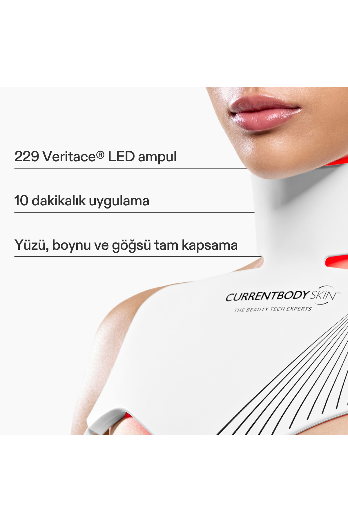 LED Boyun ve Dekolte Maskesi Cilt Bakım Cihazı Seri 2 — CBD LEDNECKDEC-S2 — تصویر 3 از 8