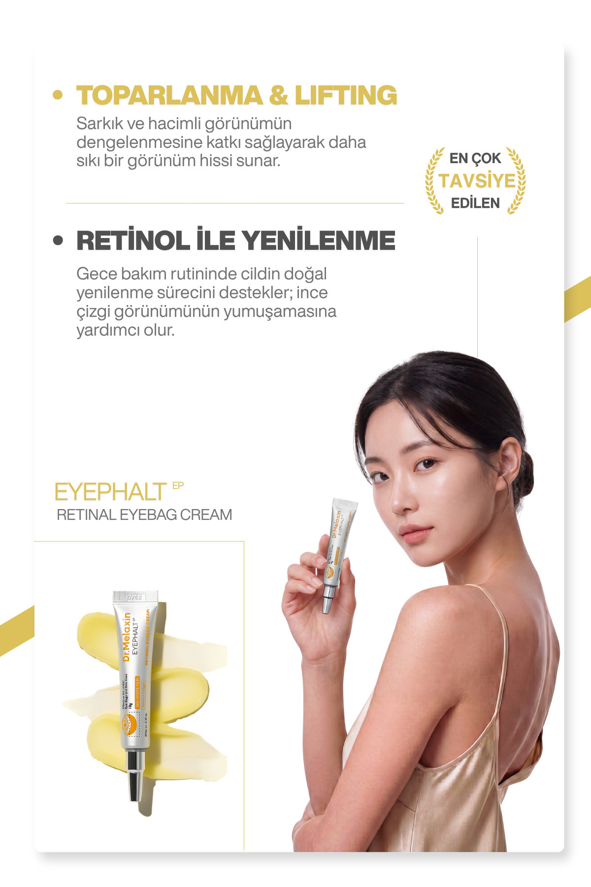 Retinollü Göz Kremi | Morluk Şişlik Kırışıklık Karşıtı | Spicule & Egf Teknolojisi 10ml — 8809886482595 — تصویر 4 از 8