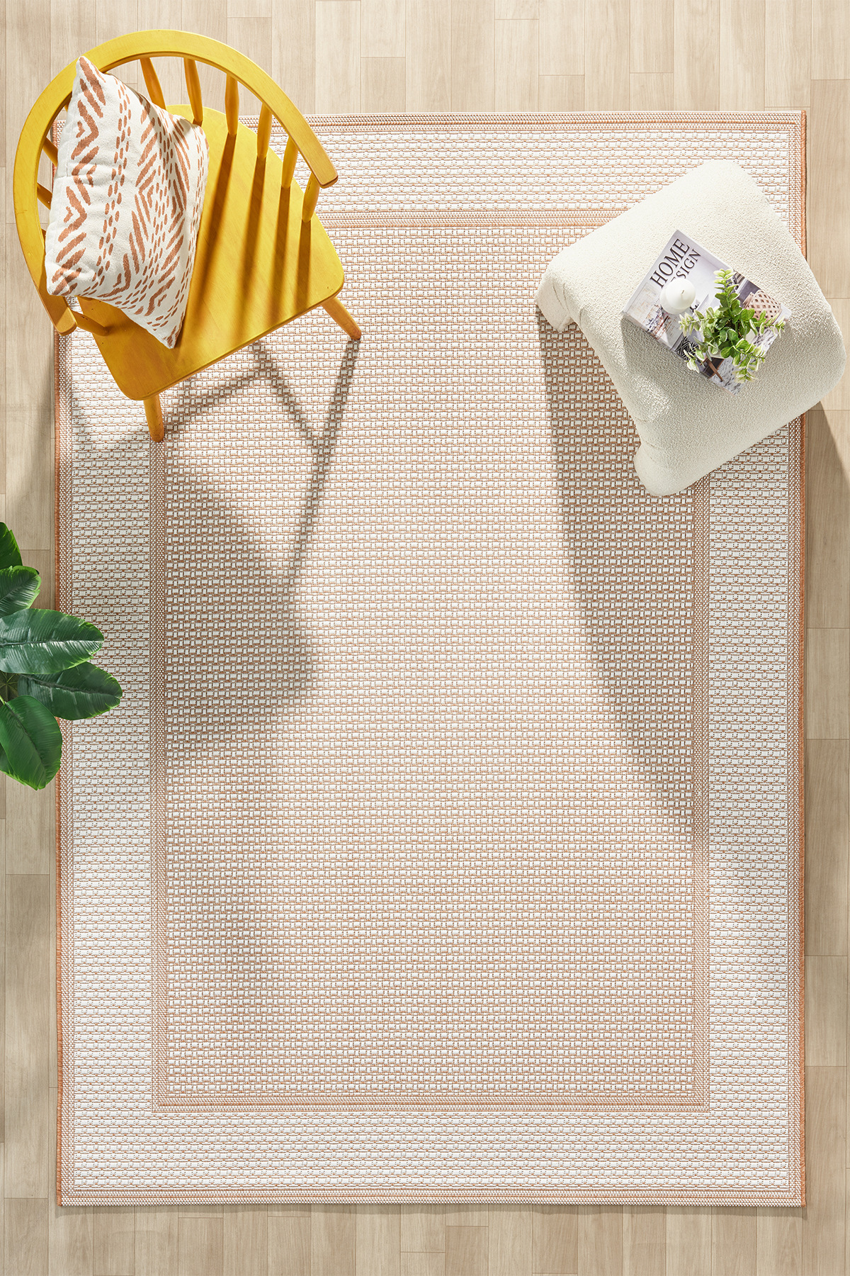 Nancy Modern Sisal Jute Dustproof Balcony Garden Kitchen Rug
