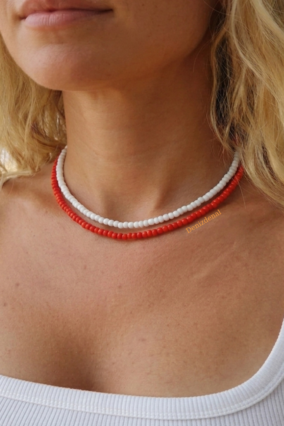Sand Bead Necklace 2 Pieces Model
