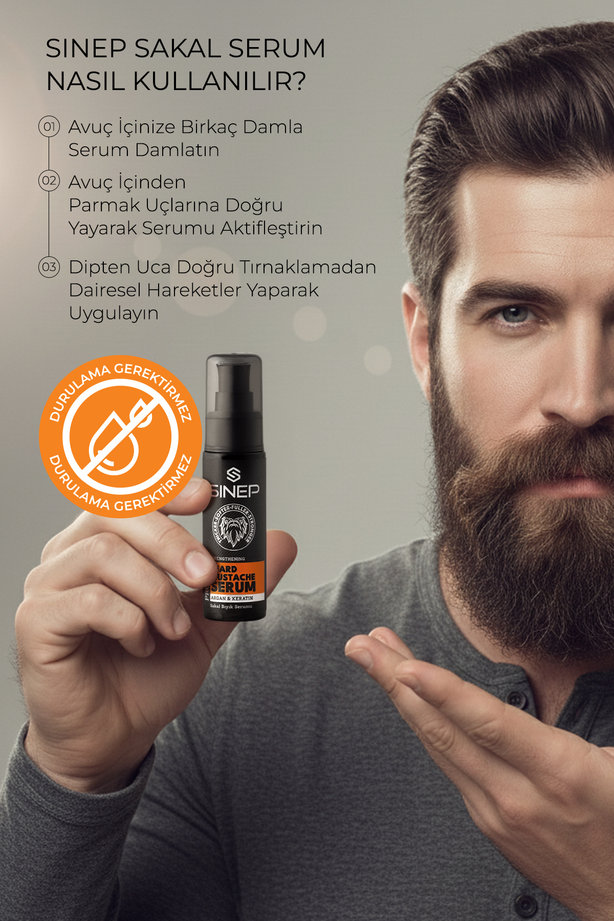 Beard Oil 50 ml 1- Argan&Keratin — SB.SBU.0008.21307 — تصویر 4 از 6