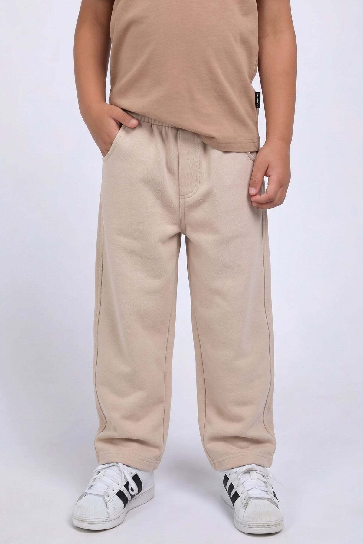Cigit Baggy Pants 2-10 Years Beige