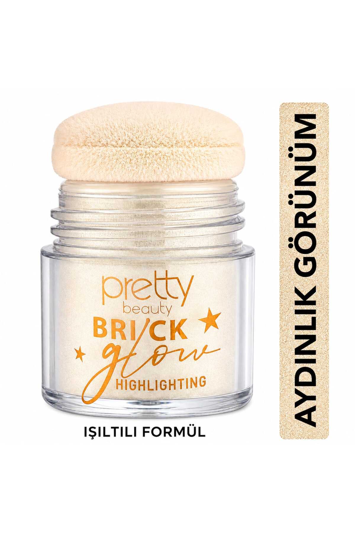 Pretty Hıghlıghtıng • Brıck Glow • Sünger Uçlu Aydınlatıcı • Pretty Aydınlatıcı — sünger uçlu aydınlatıcı