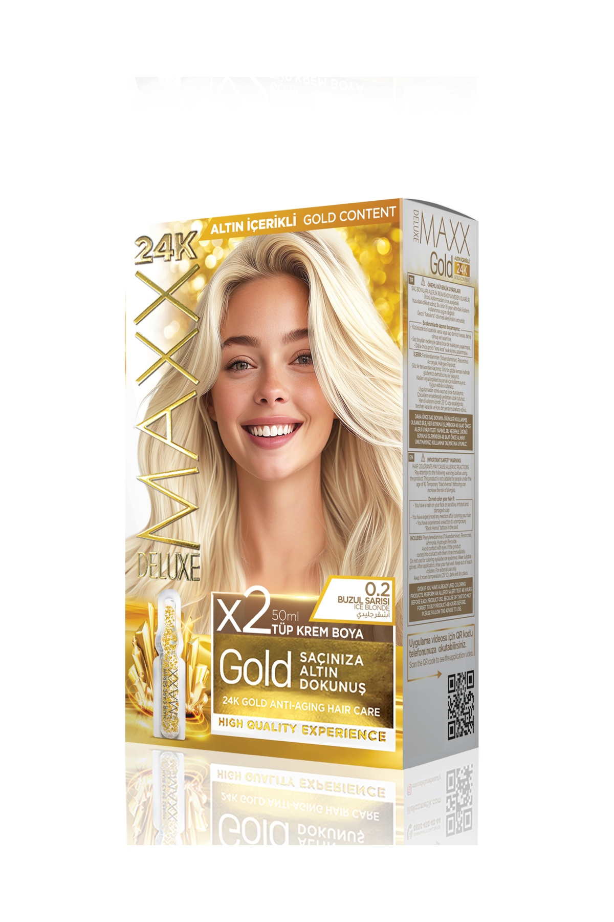 MAXX DELUXE Golden Beauty Set Saç Boyası 0.2 Buzul Sarısı — زرد MDGB21
