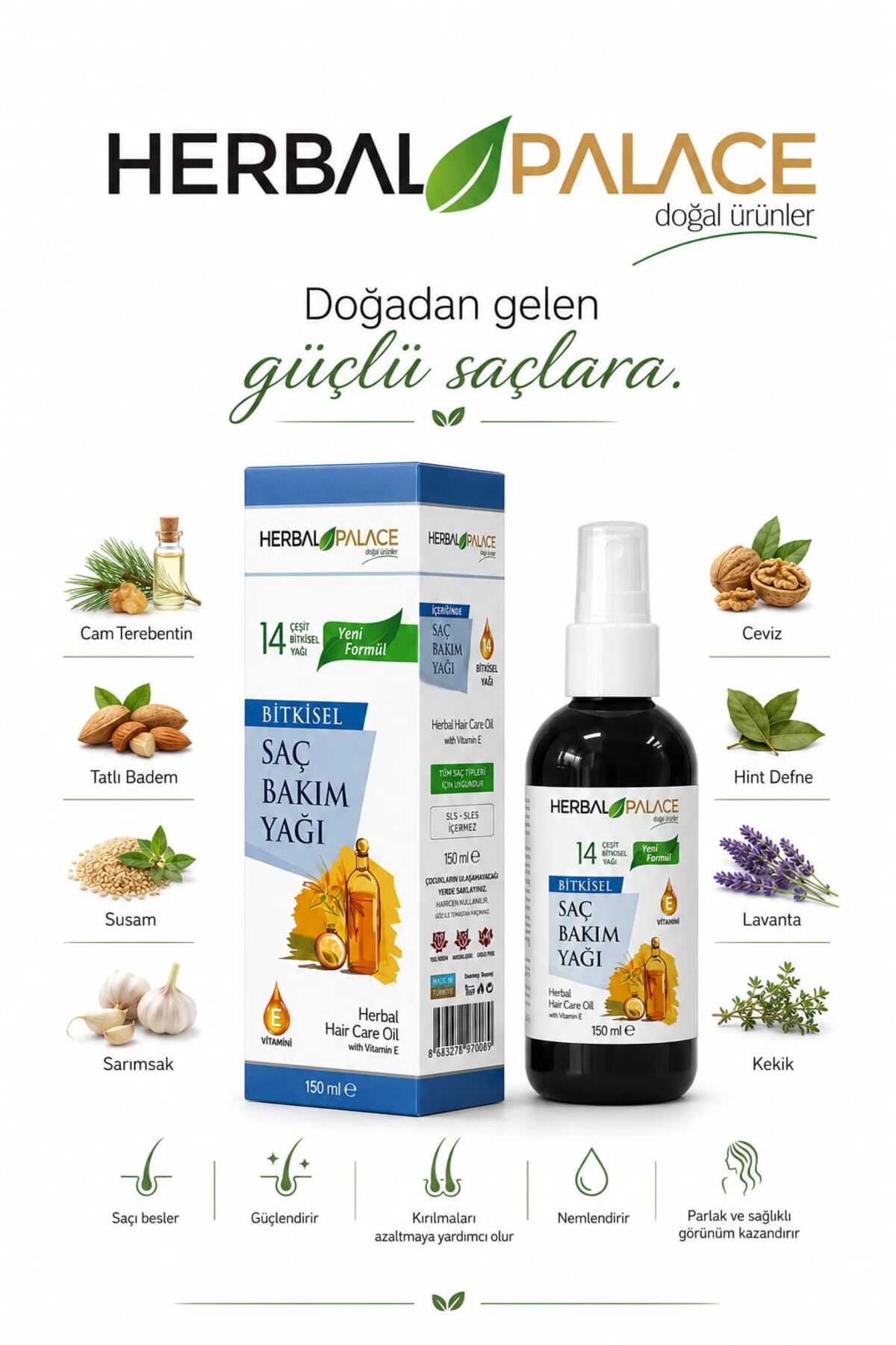 روغن مراقبت از مو با ویتامین E - 14 نوع روغن گیاهی — 8680250143270 — تصویر 3 از 4