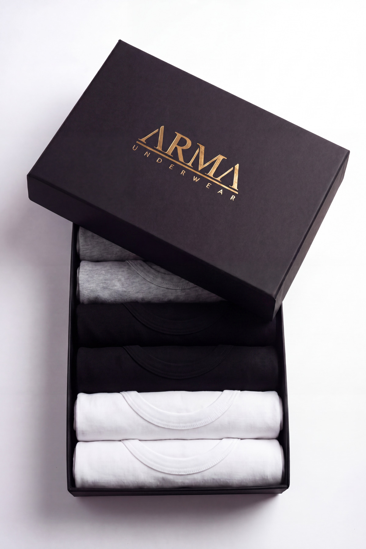 Arma Yıldız Erkek Premium %100 Pamuk Renkli Atlet 6'lı Özel Hediye Kutulu Damat Bohçası Çeyiz Seti