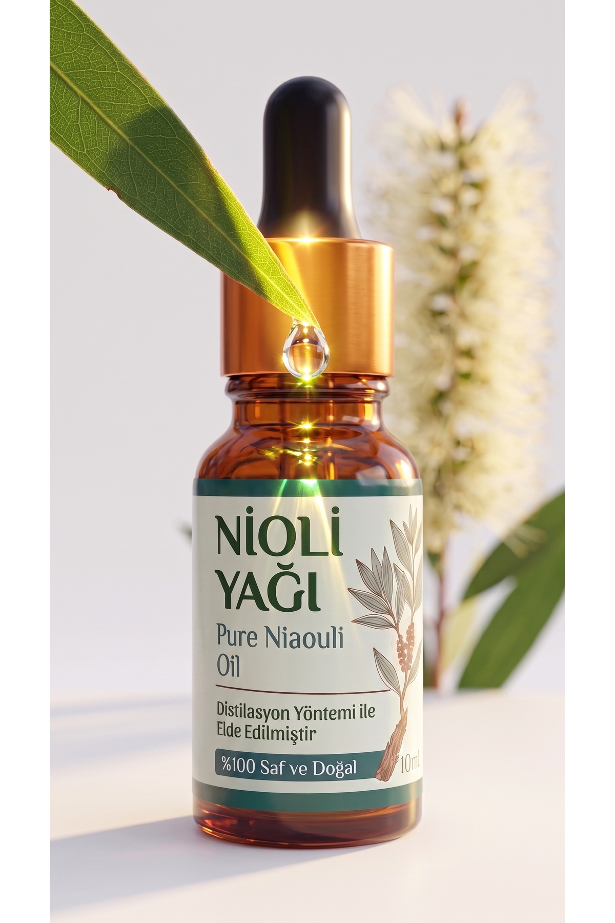 Nioli Uçucu Yağı 10 ml / Nioli / %100 Saf Ve Doğal / Niaouli Oil - Genital Bölge Koku Önleyici ve Giderici İntim Yağı — A1-Nioli-yag-10 — تصویر 3 از 8