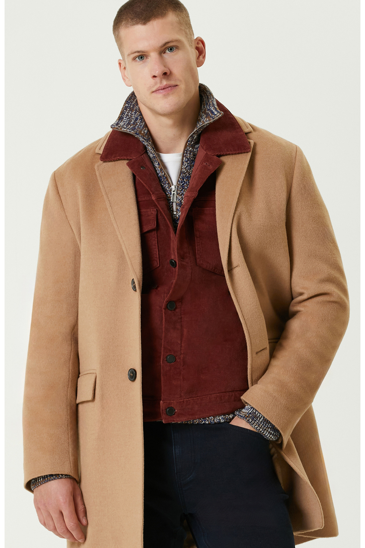 Network Limited Camel Kaşmir Palto