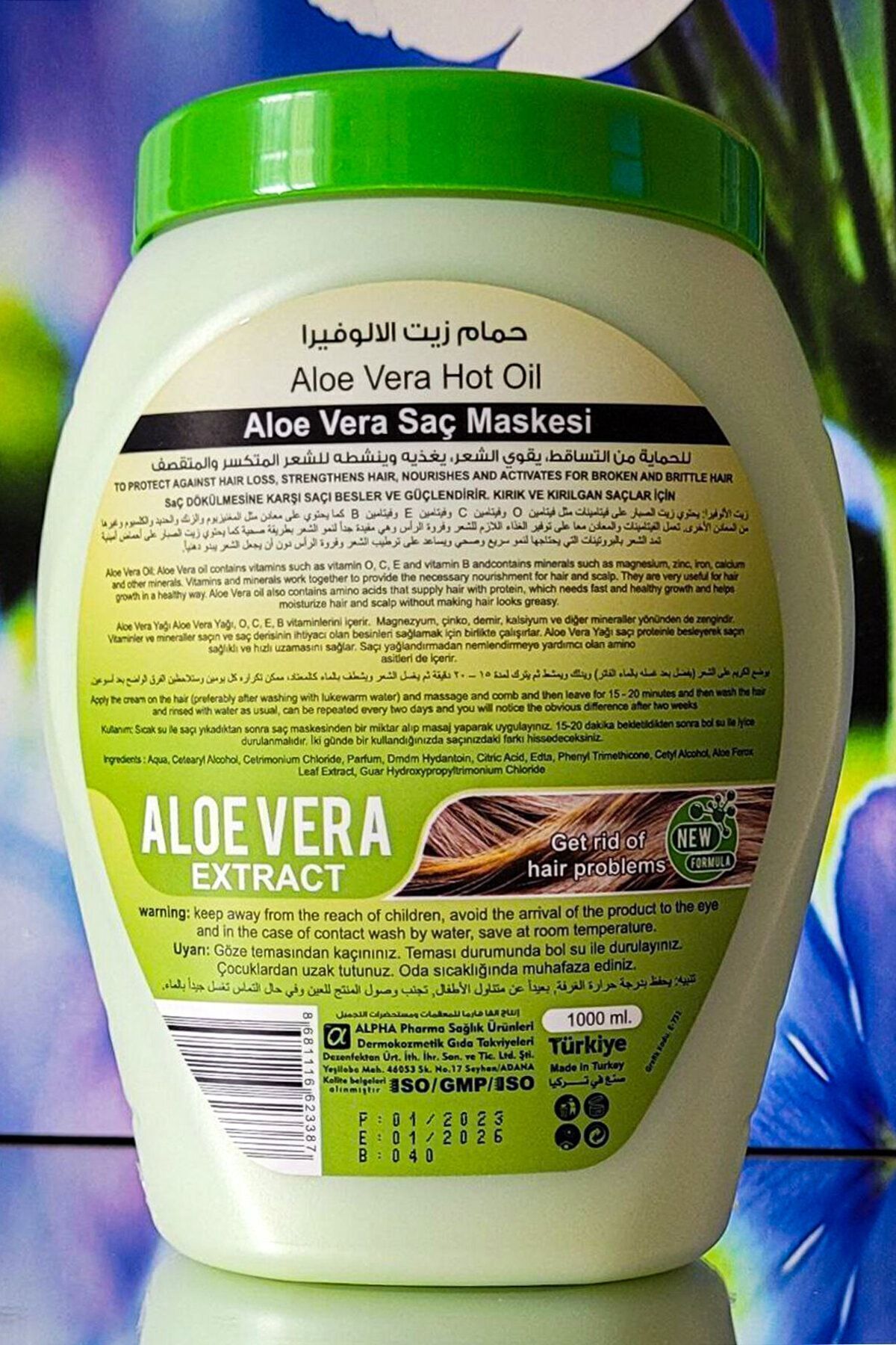 Aloe Vera Saç Maskesi 1000 ml Hair Care Mask — A2A — تصویر 3 از 4