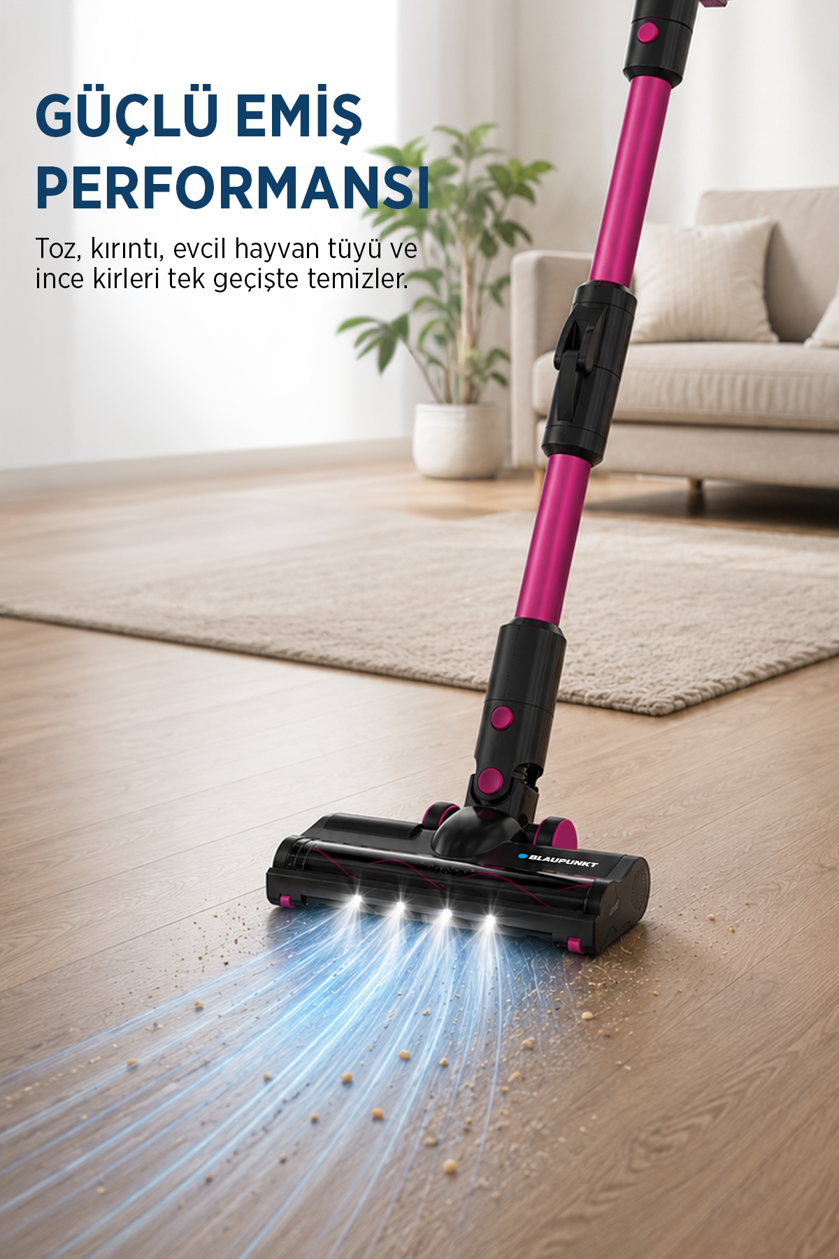 Blaupunkt Vacumaster A16 Şarjlı Kablosuz Dikey Süpürge 160W 12 kPa
