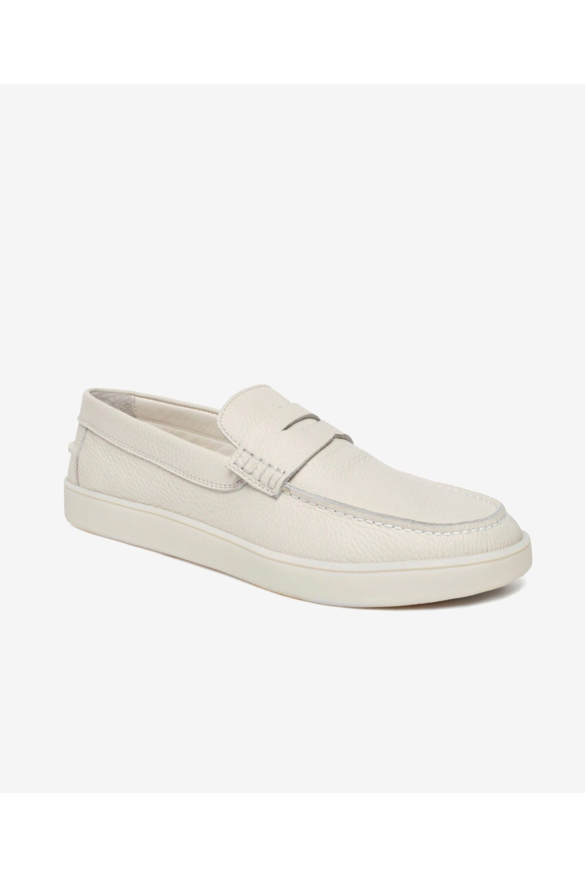 Greyder Erkek Beyaz Hakiki Deri Loafer Ayakkabı 6Y1UA64757 görsel 2