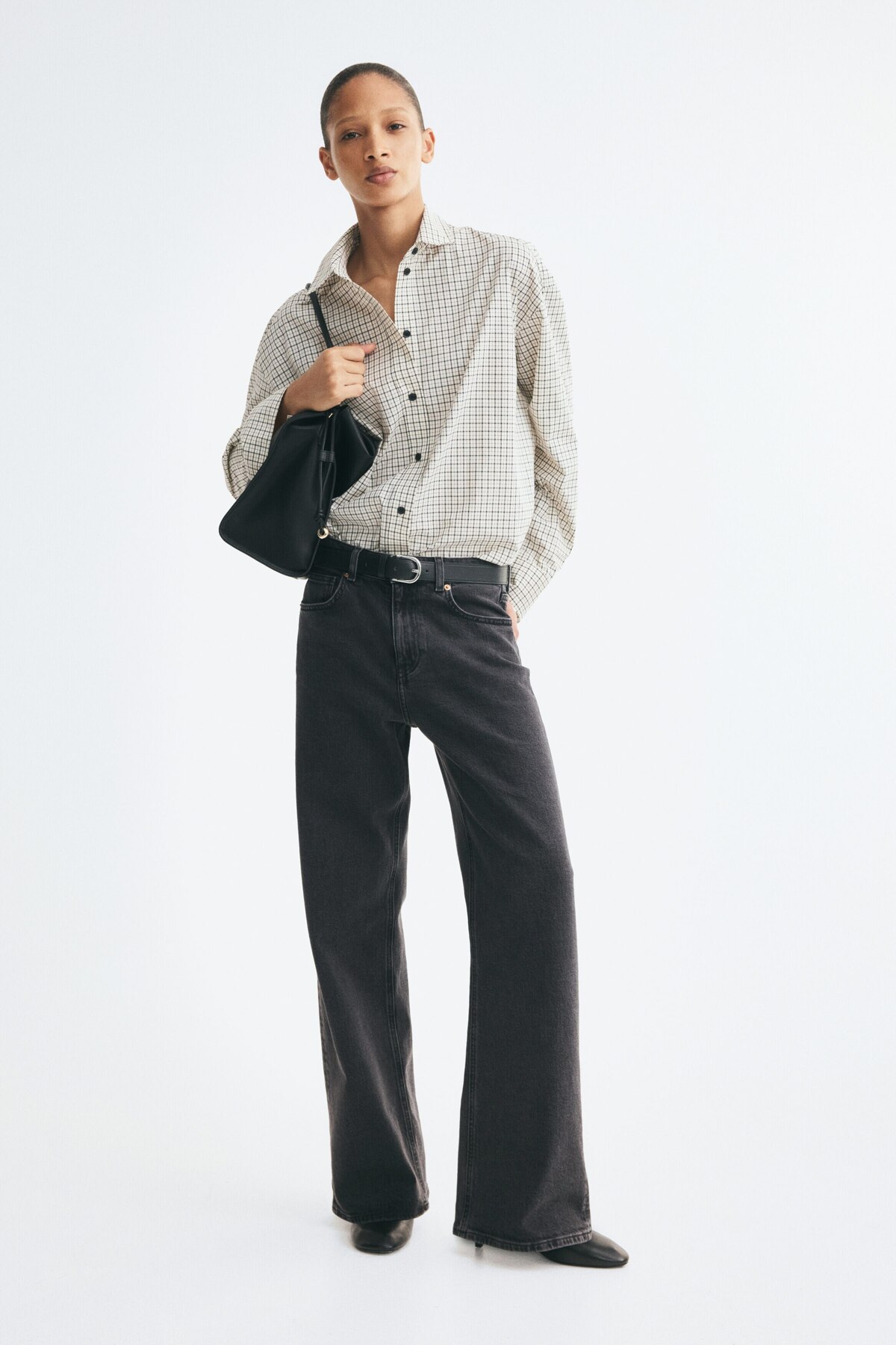 H&M Wide High Waist Jeans