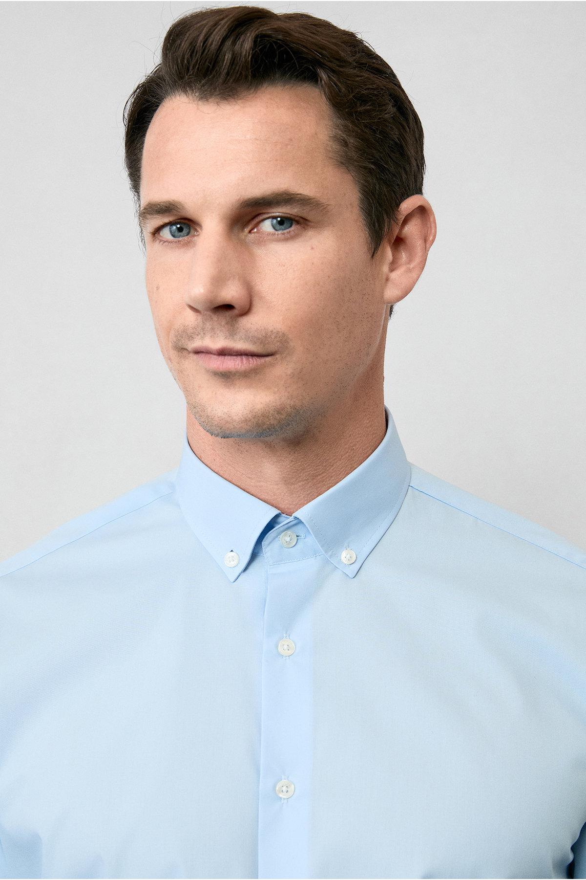 Kiğılı Uzun Kol Regular Fit Düğmeli Yaka Pamuklu Non Iron Ütü Gerektirmeyen Gömlek görsel 7