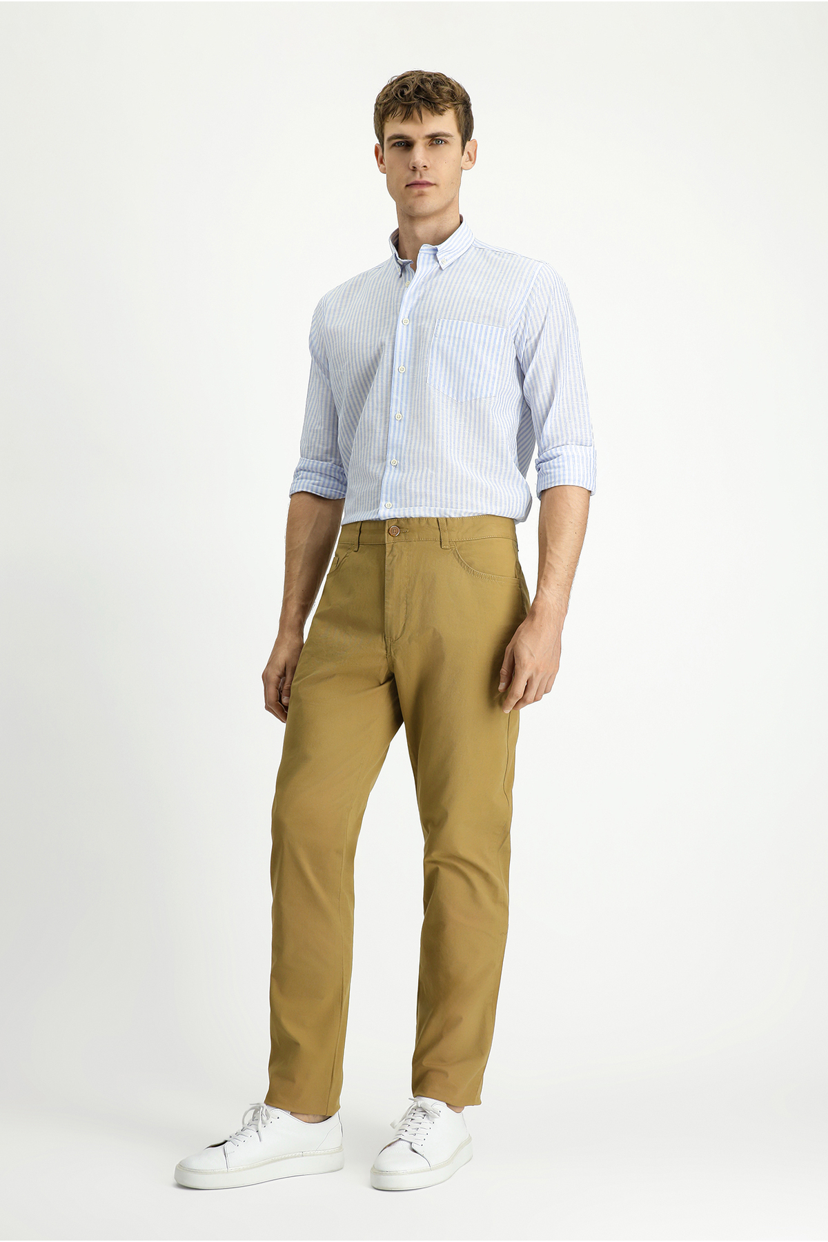 Kiğılı Relaxed Fit Rahat Kesim Likralı Kanvas / Chino Pantolon görsel 3
