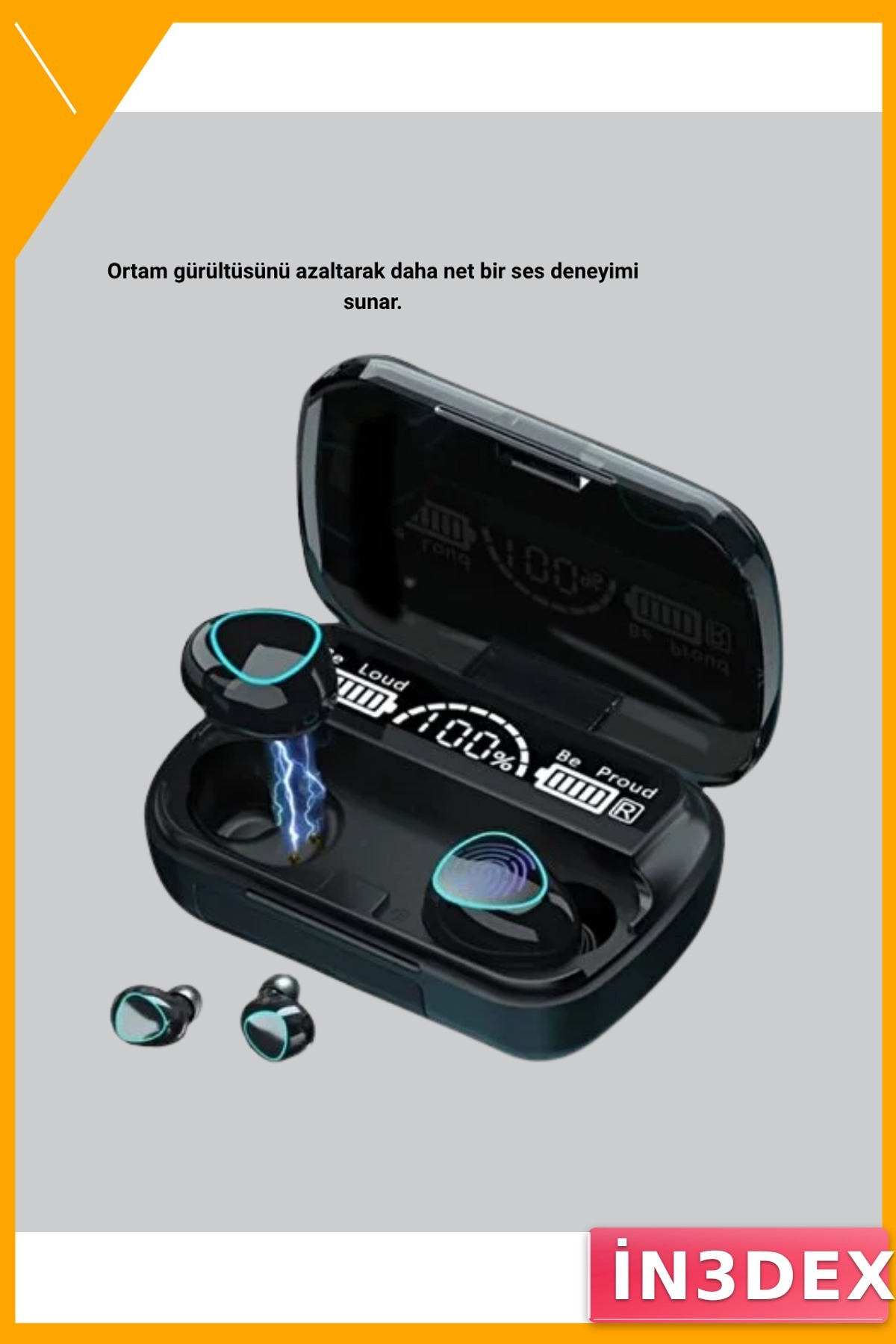 Kablosuz Bluetooth 5.1 Kulak İçi Kulaklık Gürültü Engelleme Uzun Pil
