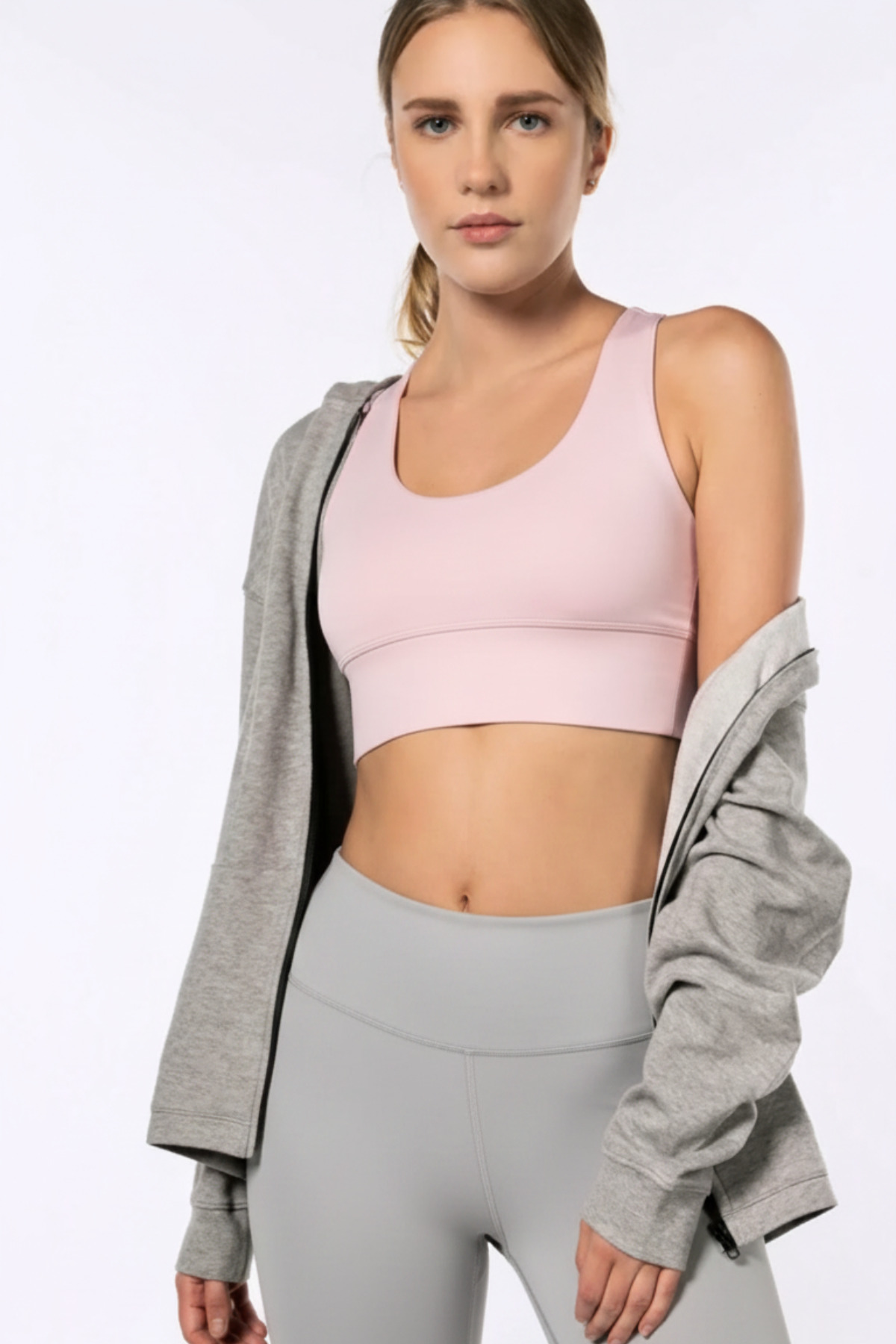 Lioness Activewear Pembe Yüksek Destekli Sırt Detaylı Kaplı Spor Sütyeni görsel 4