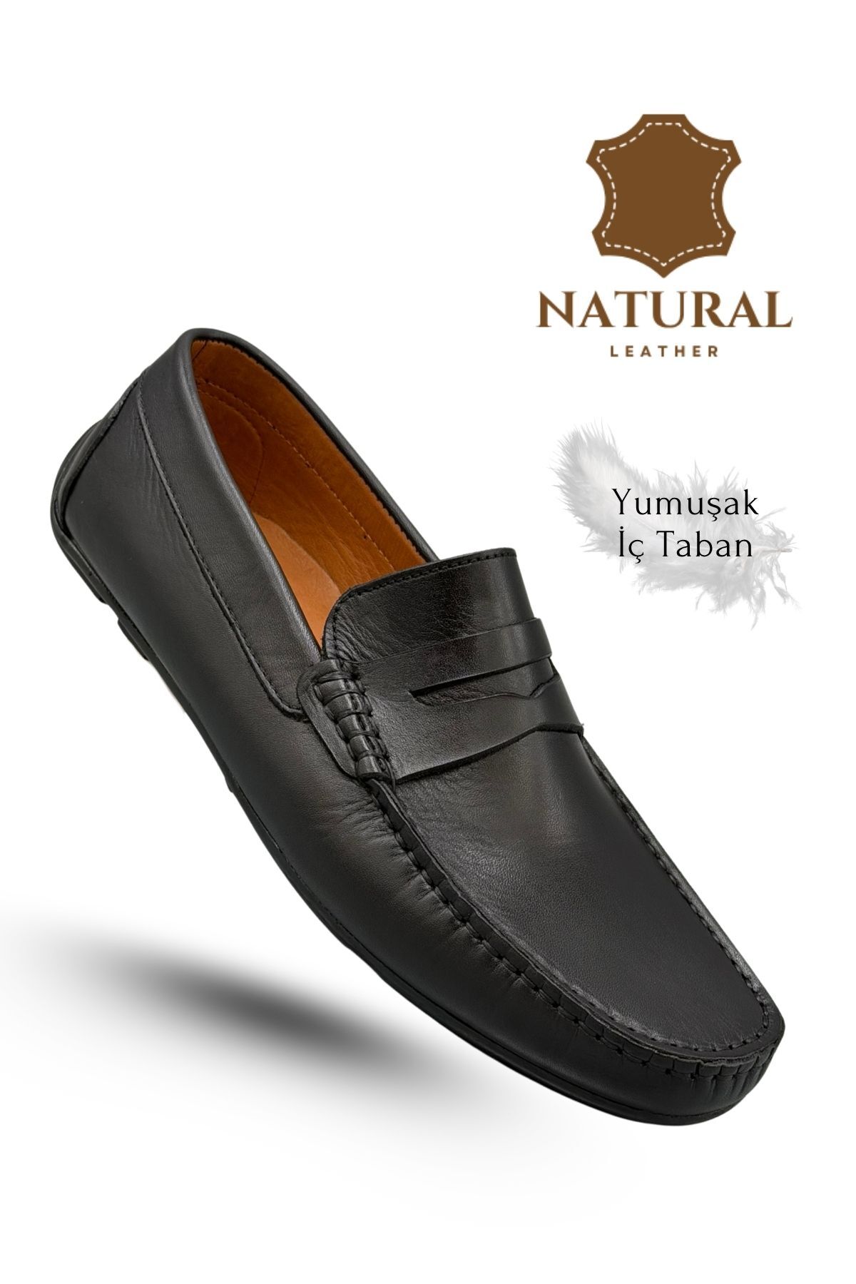 sermoda Erkek Loafer - Hakiki Deri Rok Loafer Erkek Ayakkabı Siyah