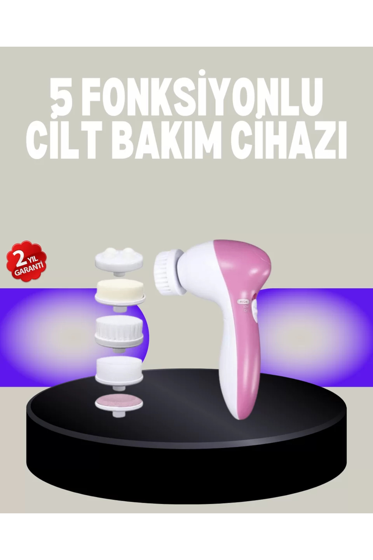 Fırçalı Yüz Temizleme ve Spa Masaj Cihazı