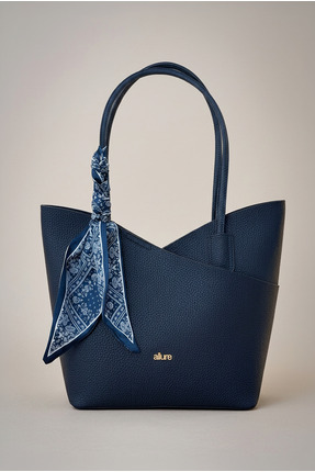 LYRA Bags & Accessories LYRA Kadın El ve Omuz Çantası Lacivert 2’li Set Geniş...