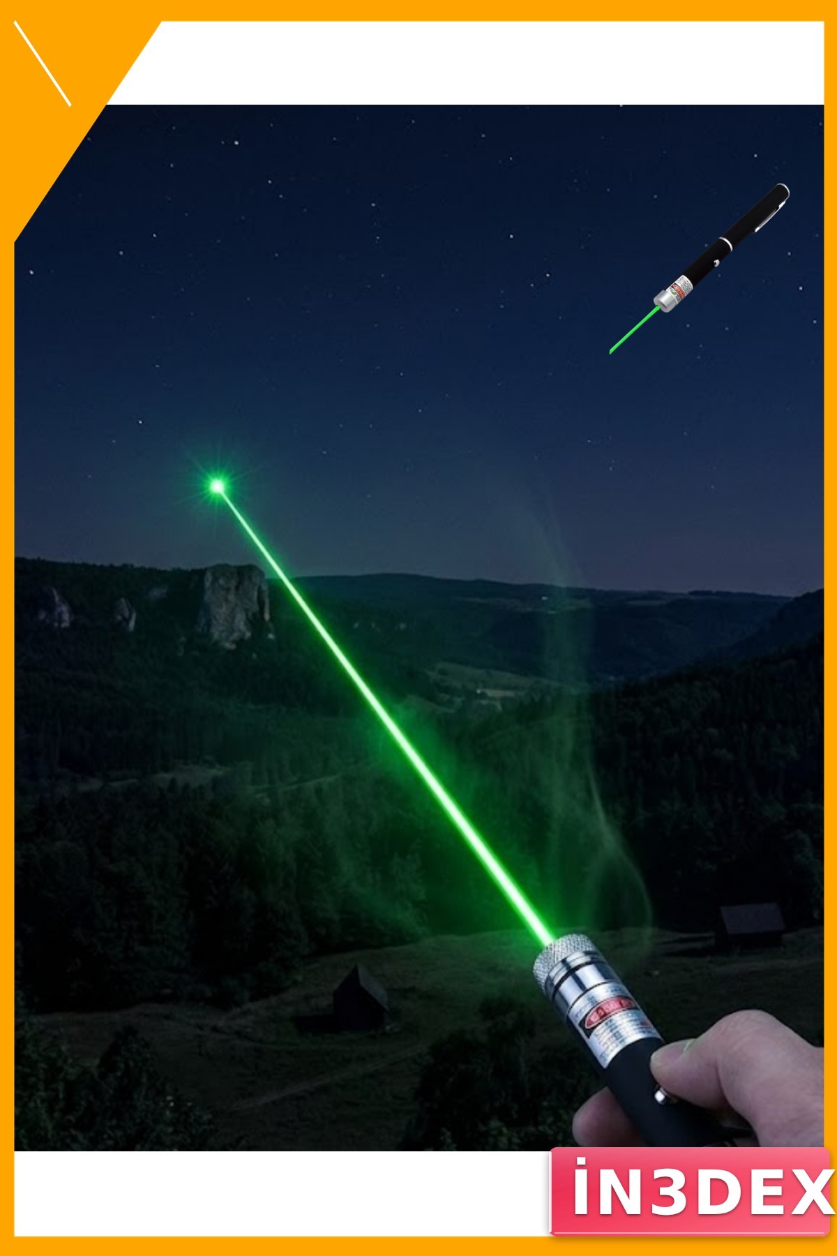 Yeşil Işıklı Taşınabilir Lazer Kalem Sunum İşaretleyici