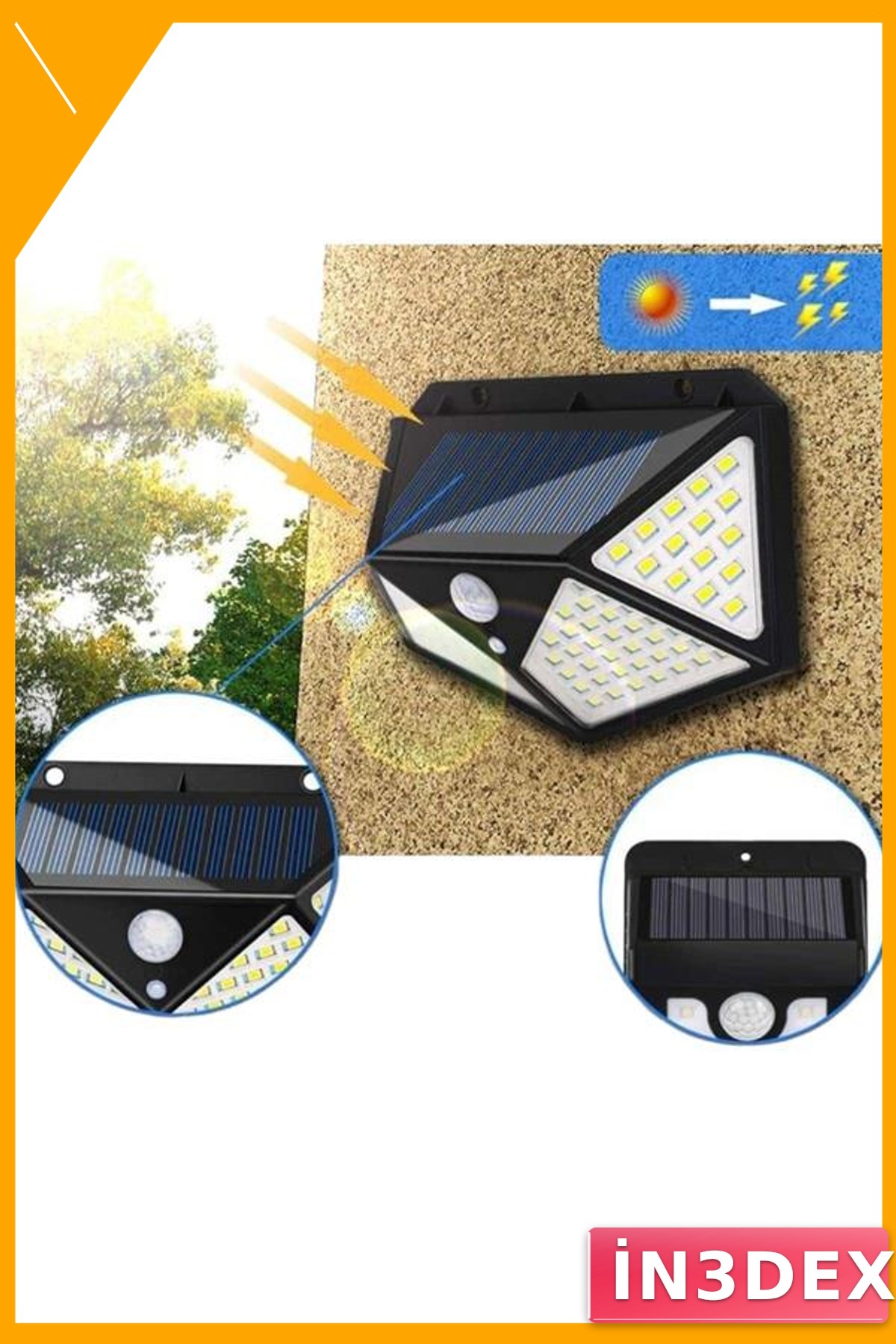 Güneş Enerjili Solar Bahçe Aydınlatma Lambası Led Işık
