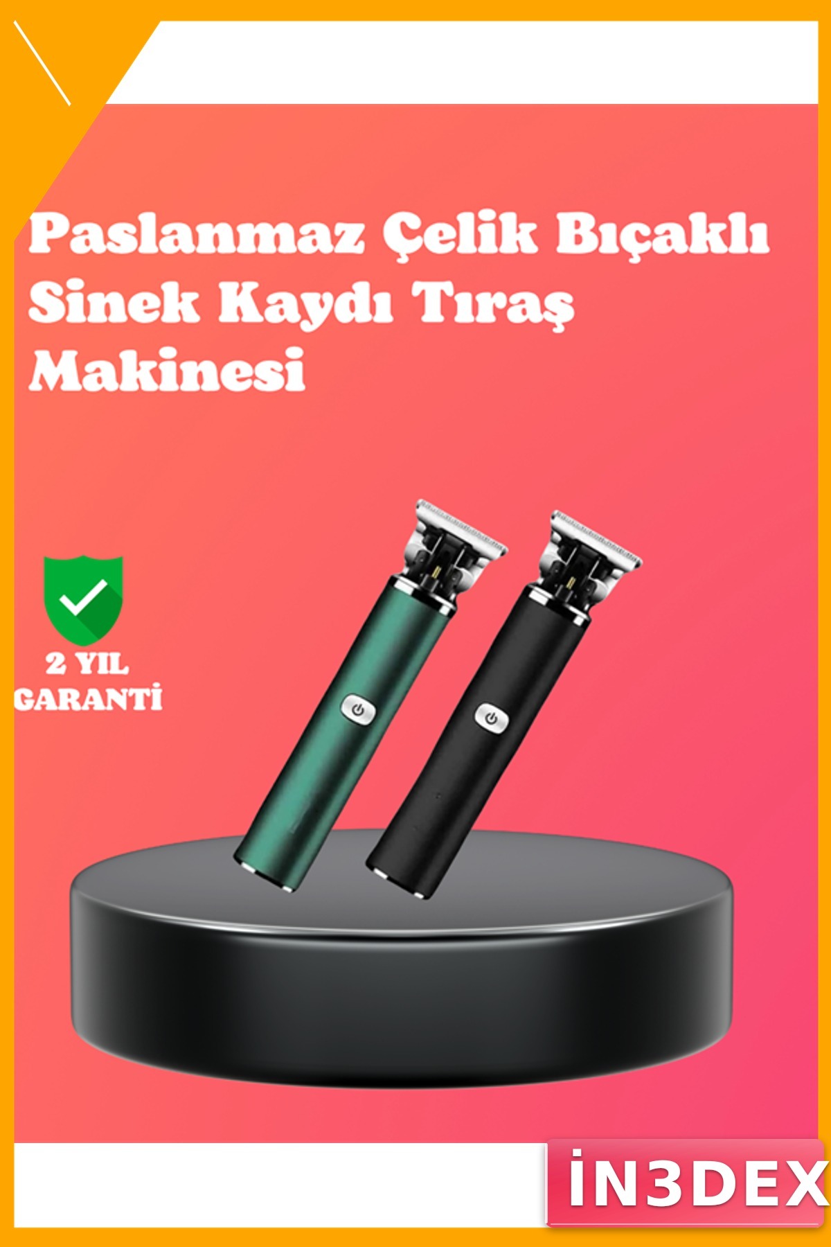 T-Bıçaklı Vücut Tıraş Makinesi 180 Dakika Kullanım USB Şarjlı