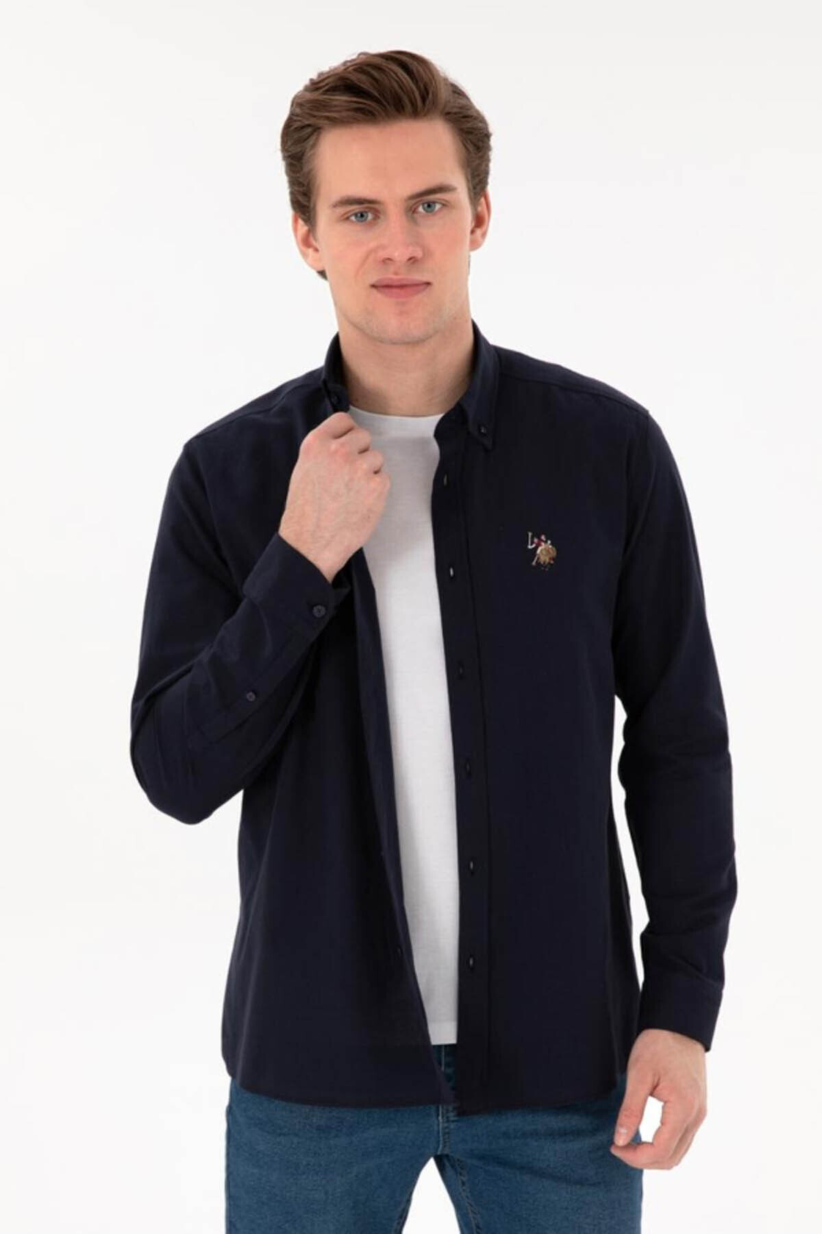 U.S. Polo Assn. Enzogl026Y Lacivert Erkek Gömlek PU-8956 — آبی 26Y129000073_129003