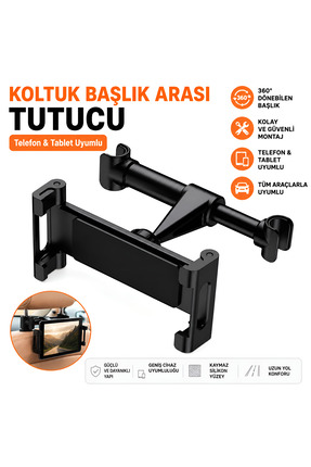 Dexmon Araç İçi Koltuk Başlık Arası 360° Dönebilen Telefon & Tablet Tutucu 4....