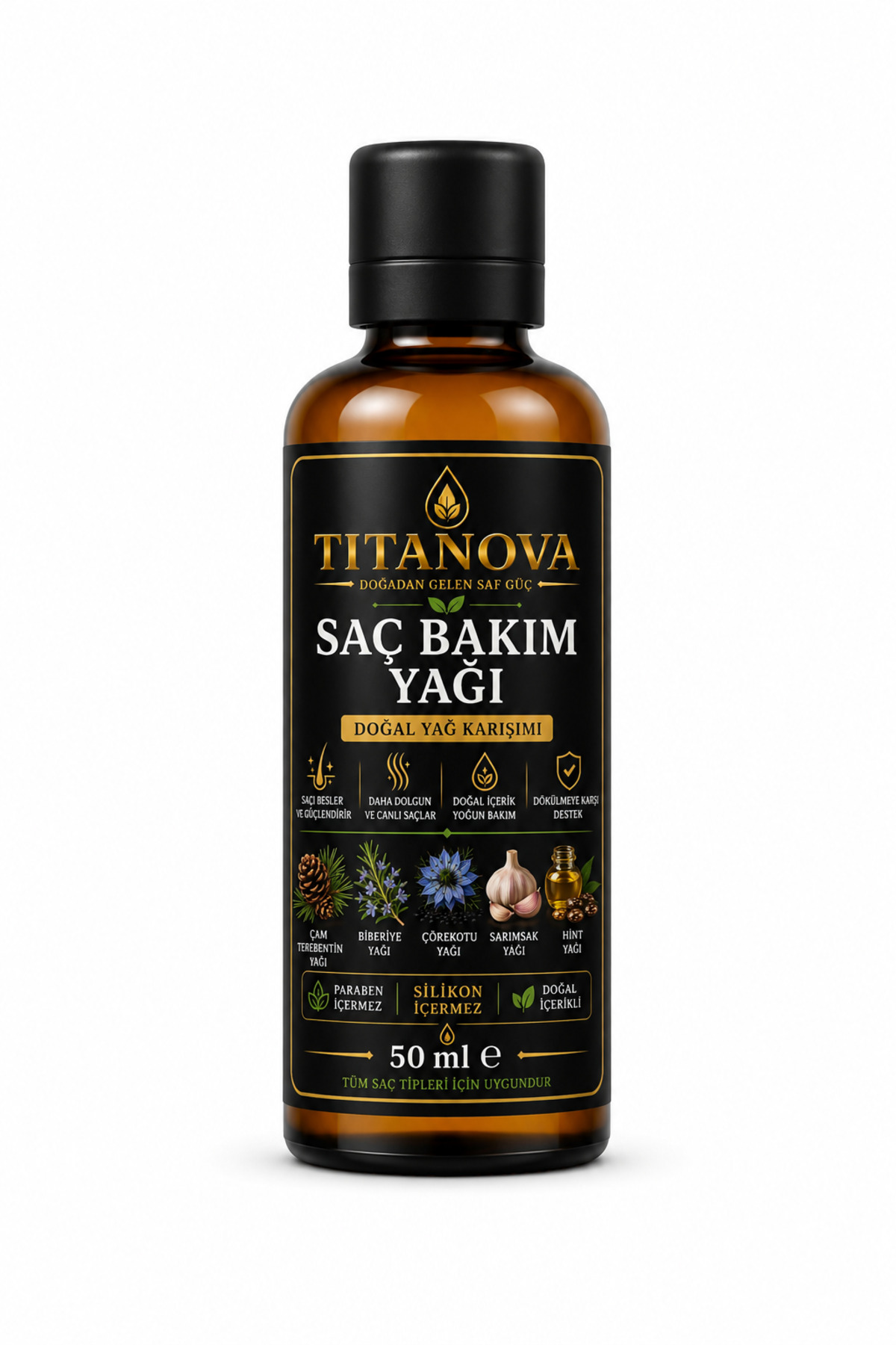 Biberiye Yağlı Saç Bakım Yağı 50 ML Unisex – Güçlü Saçların Yeni Rutini — 241242