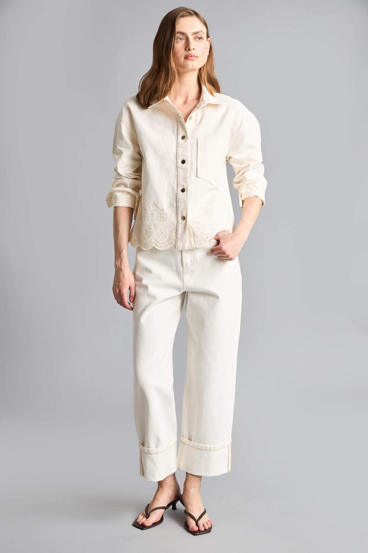 Defacto  Regular Fıt Gömlek Yaka Gabardin Blazer Ceket H2578AX26SM - Görsel 2