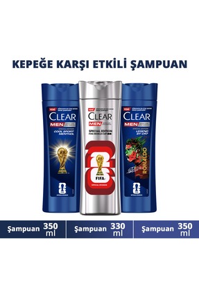 Clear Men Kepeğe Karşı Etkili Şampuan Fifa World Cup Serisi 3'lü