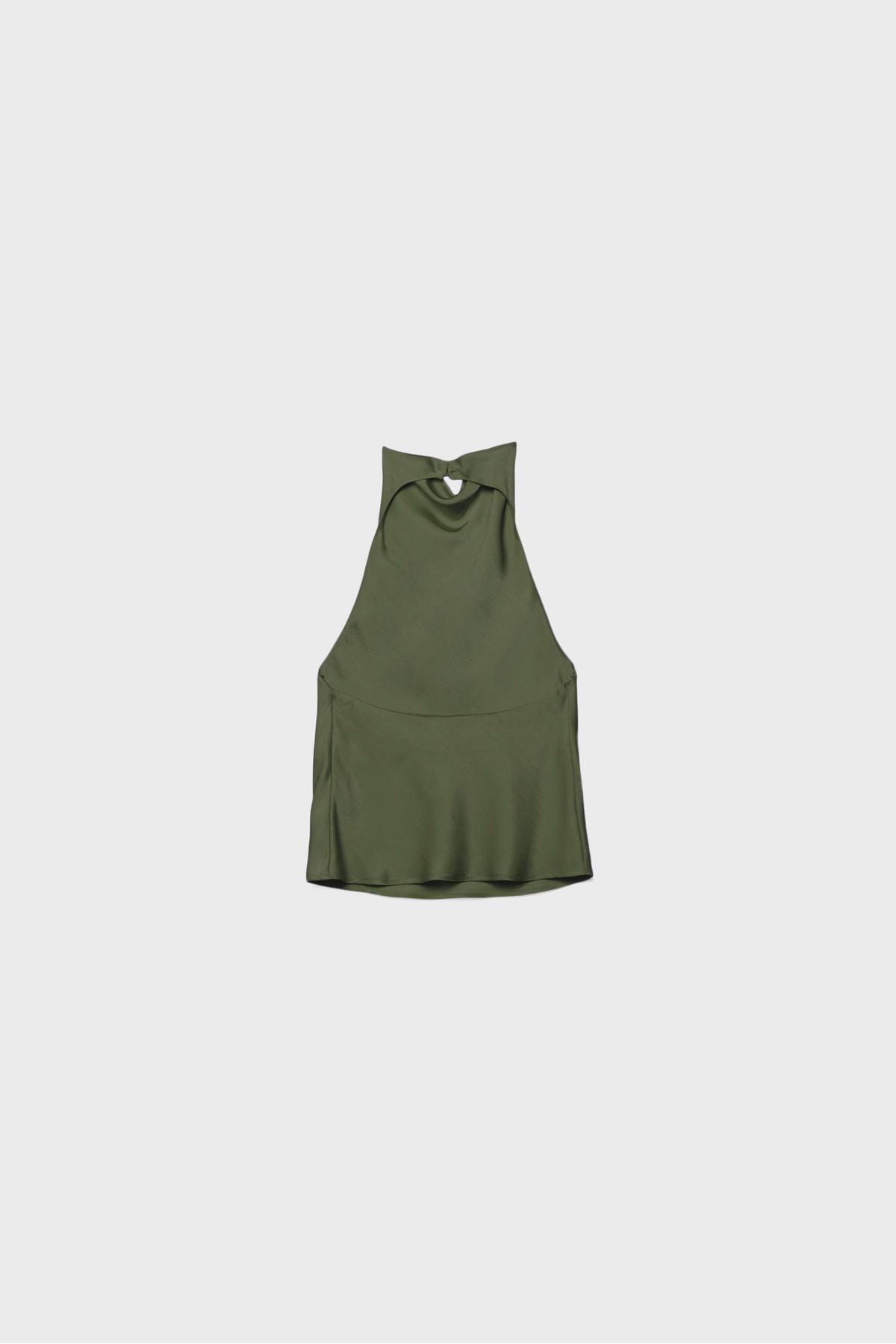 Stradivarius  Saten halter top - Görsel 7