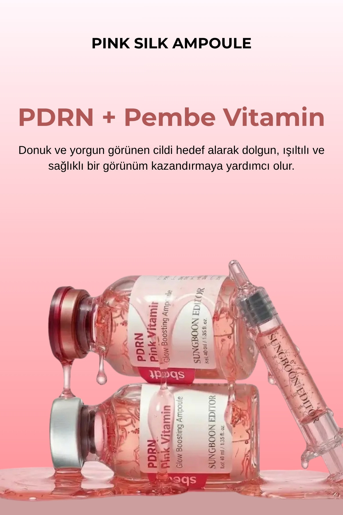 Sungboon PDRN Pink Vitamin Ampoule - Pembe Yenileyici Ampul — 8800344073300 — تصویر 6 از 9