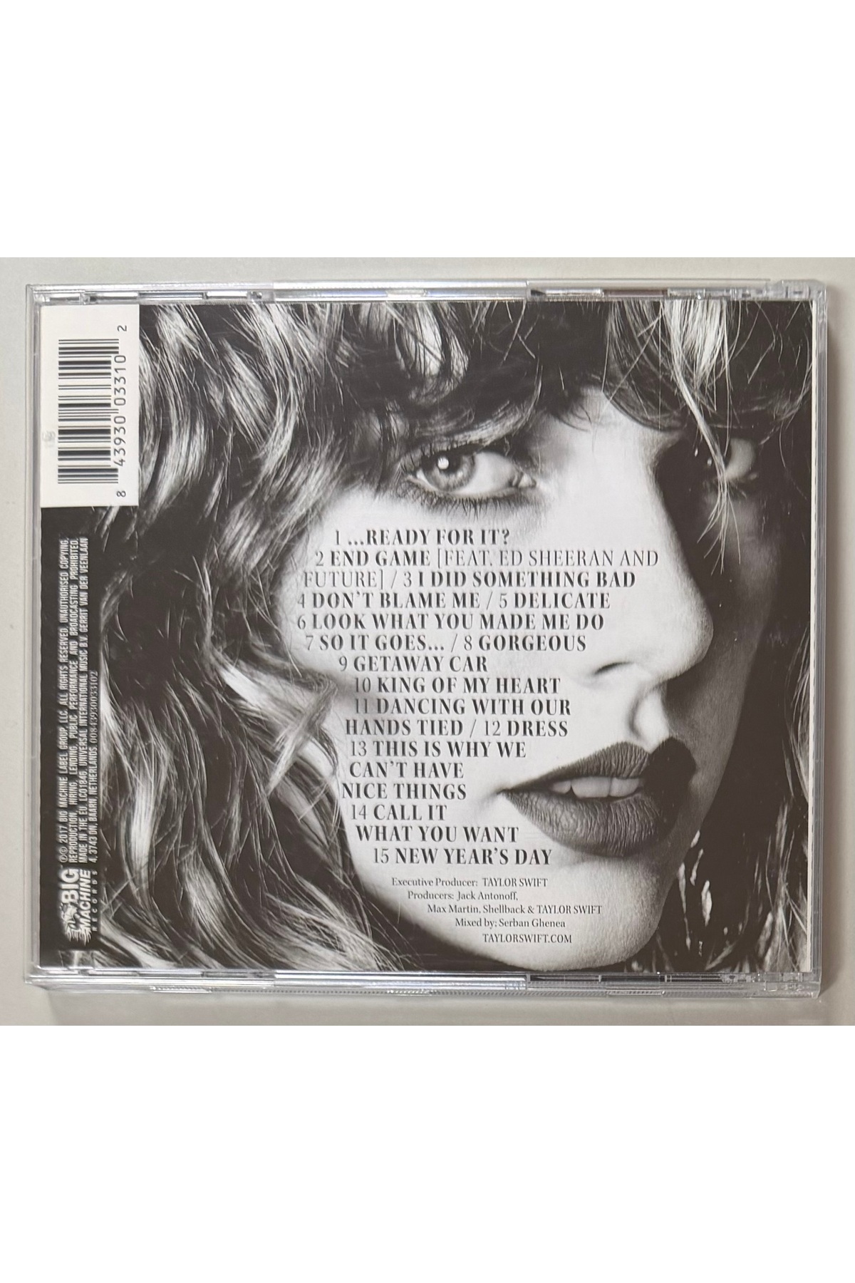 Big Machine Records Taylor Swift Reputation Cd (2017 Baskı