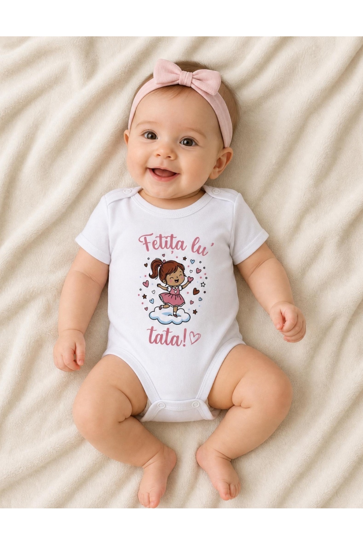 MiniKids Body MS, Fetita Lu' Tata!, alb-roz