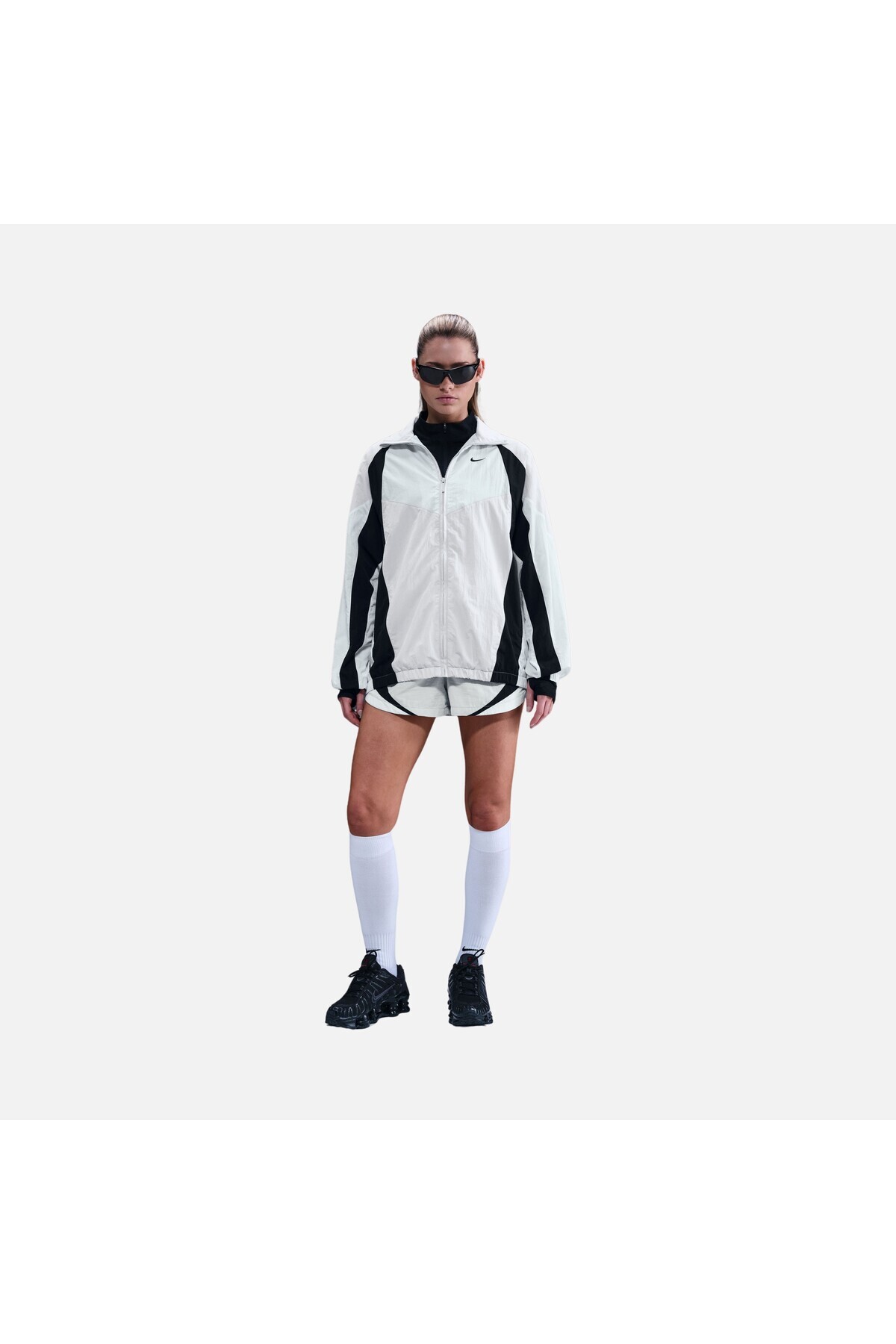 Nike Sportswear Women's Oversized Tracksuit Jacket Bol Kalıp Beyaz Kadın Spor Ceket görsel 2