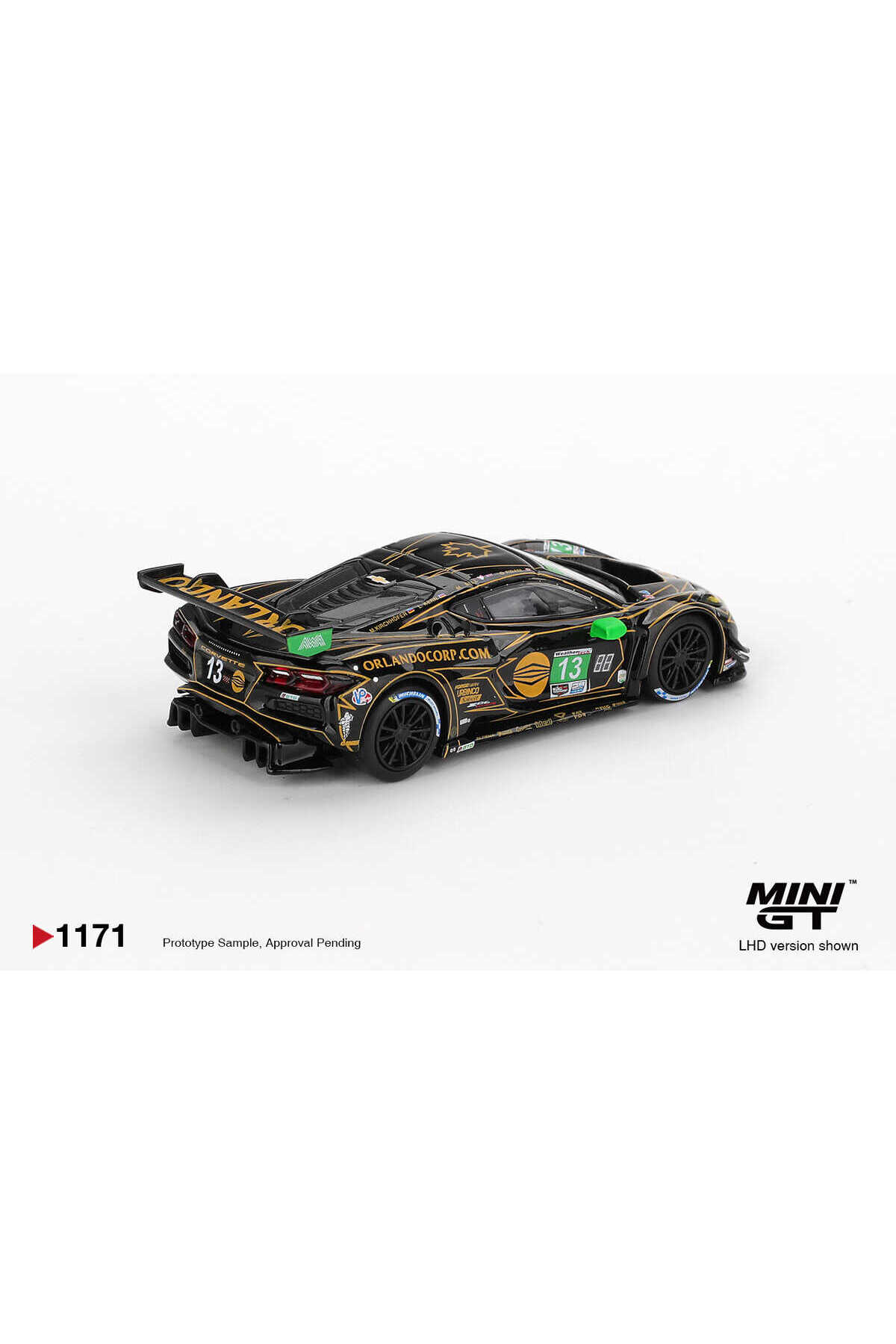 mini gt 1/64 1171 Chevrolet Corvette Z06 GT3.R #13 AWA 2025 IMSA