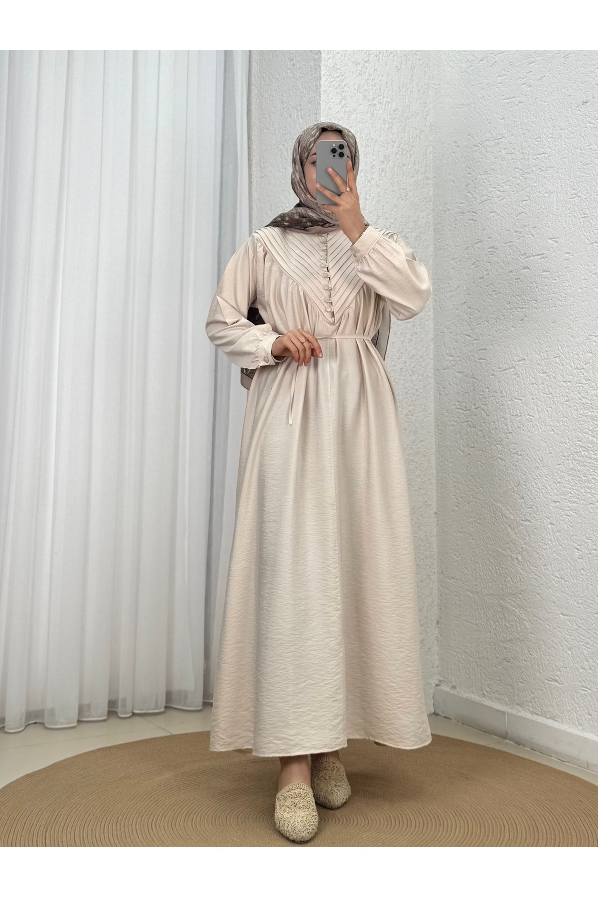 Moonry Ribbed Modal Dress-NA2407 Stone