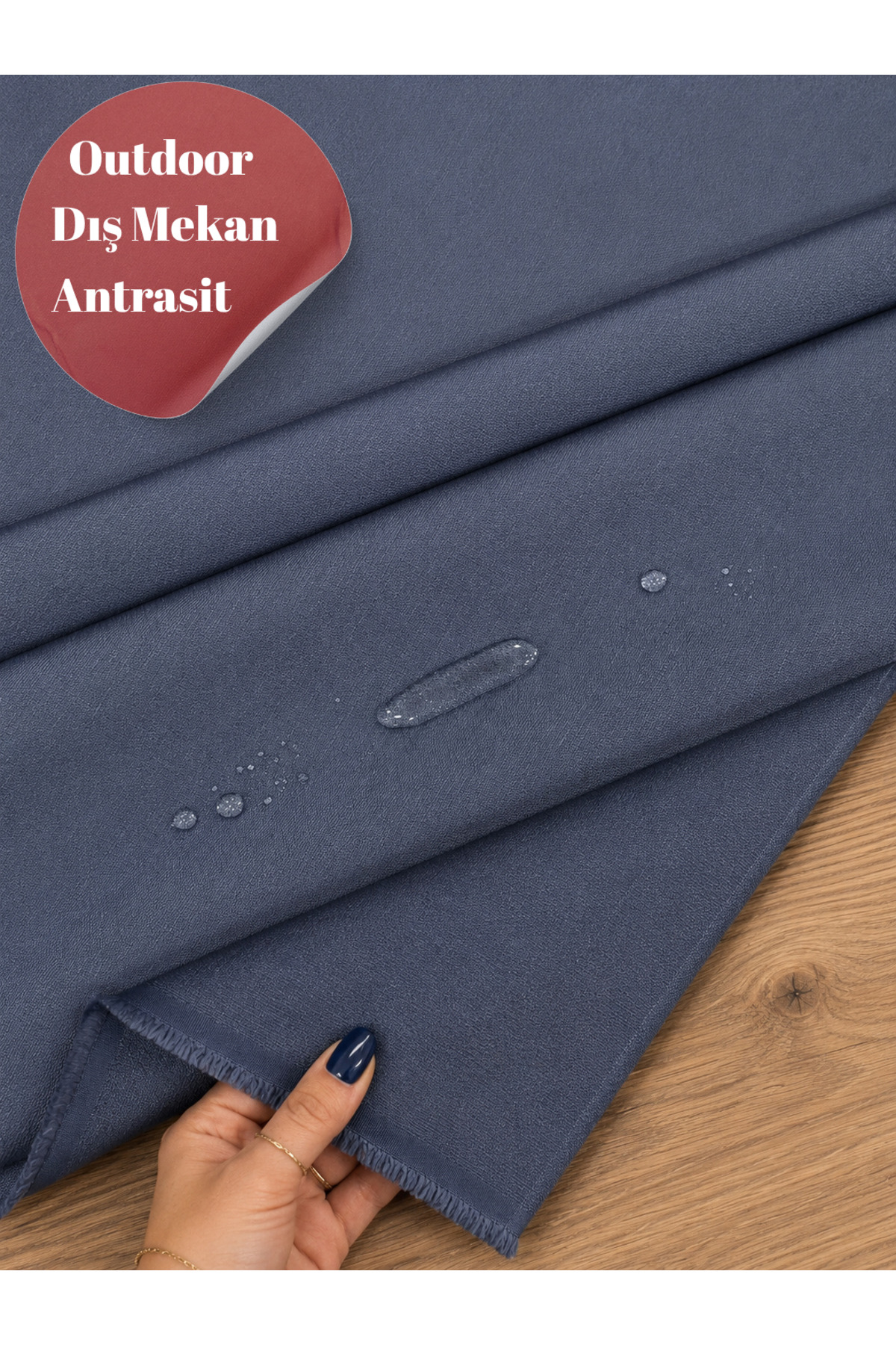 (ANTHRACITE) Water Repellent Fabric Outdoor Garden And Balcony Furniture Cushion Fabric Stainproof Carefree Fabric Outdoor