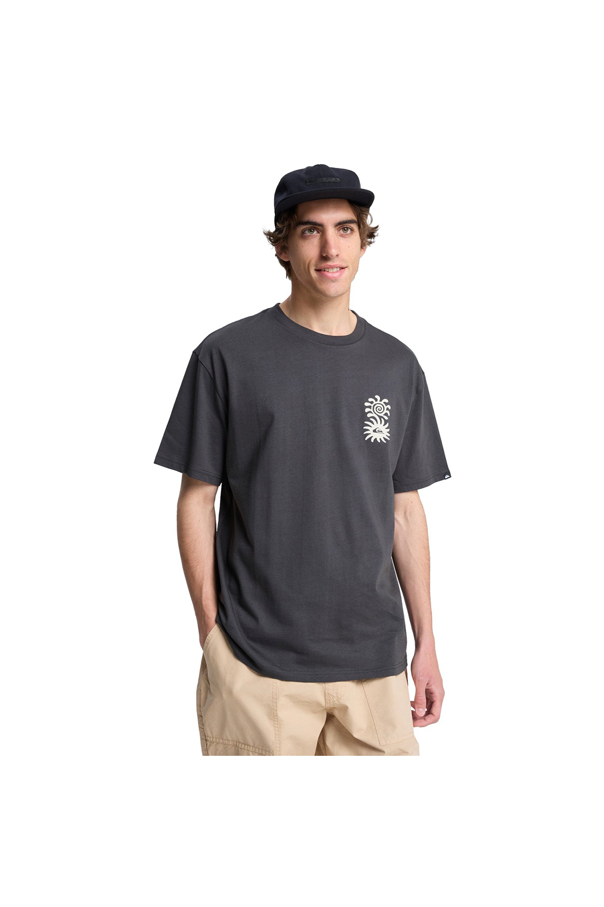 8YARDS MEN'S ERITSUKI HYBRID 美品 Quiksilver Evo Blossom Of Erkek Gri Outdoor T-Shirt EQYZT08264