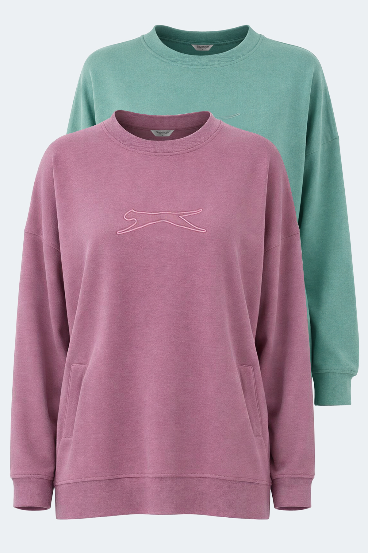 Slazenger VIKENTI SW 2 Lİ SET Kadın Cepli Oversıze Sweatshırt