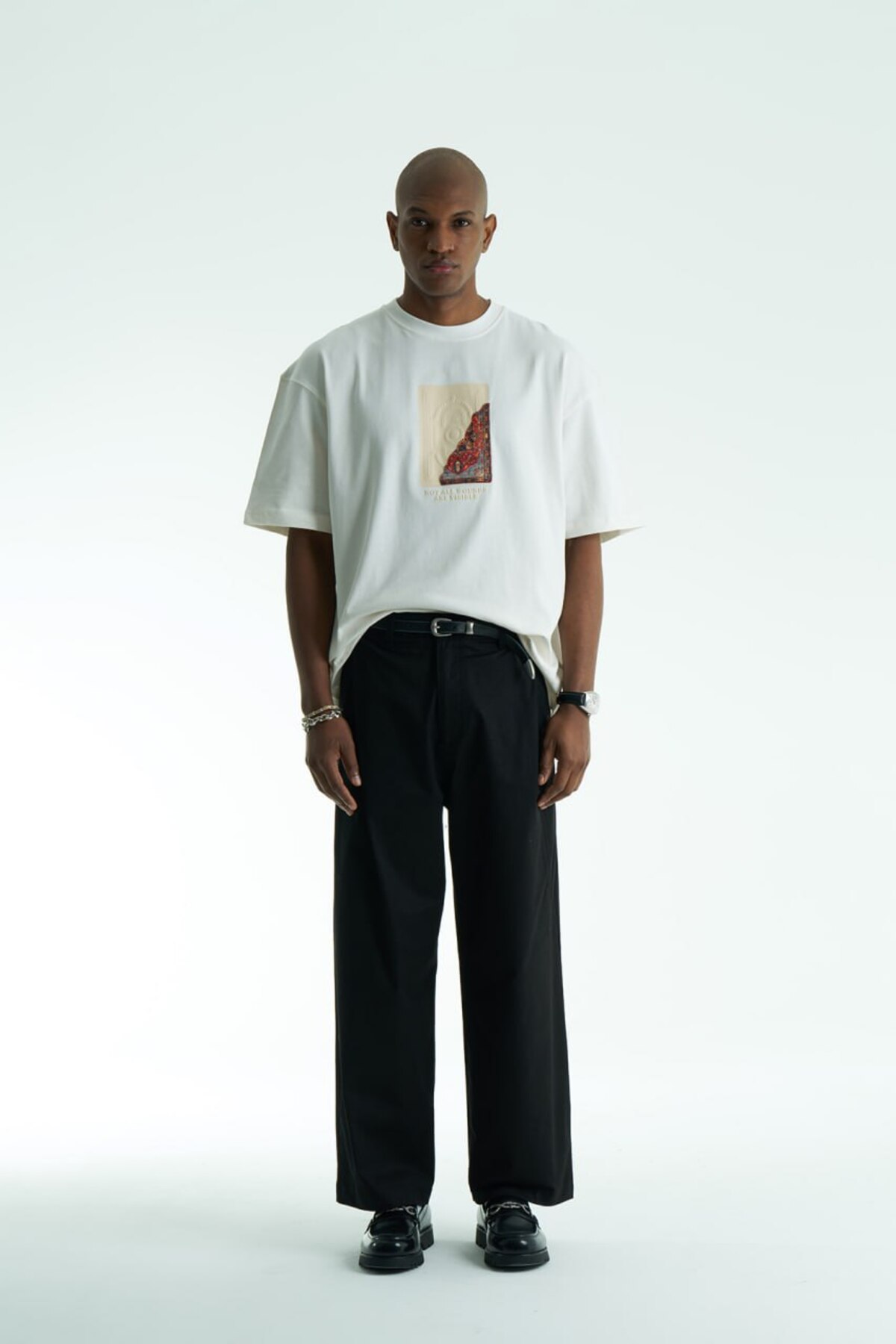 SHANBERWEAR Not All Wounds Are Visible Oversize Tişört Ekru görsel 3